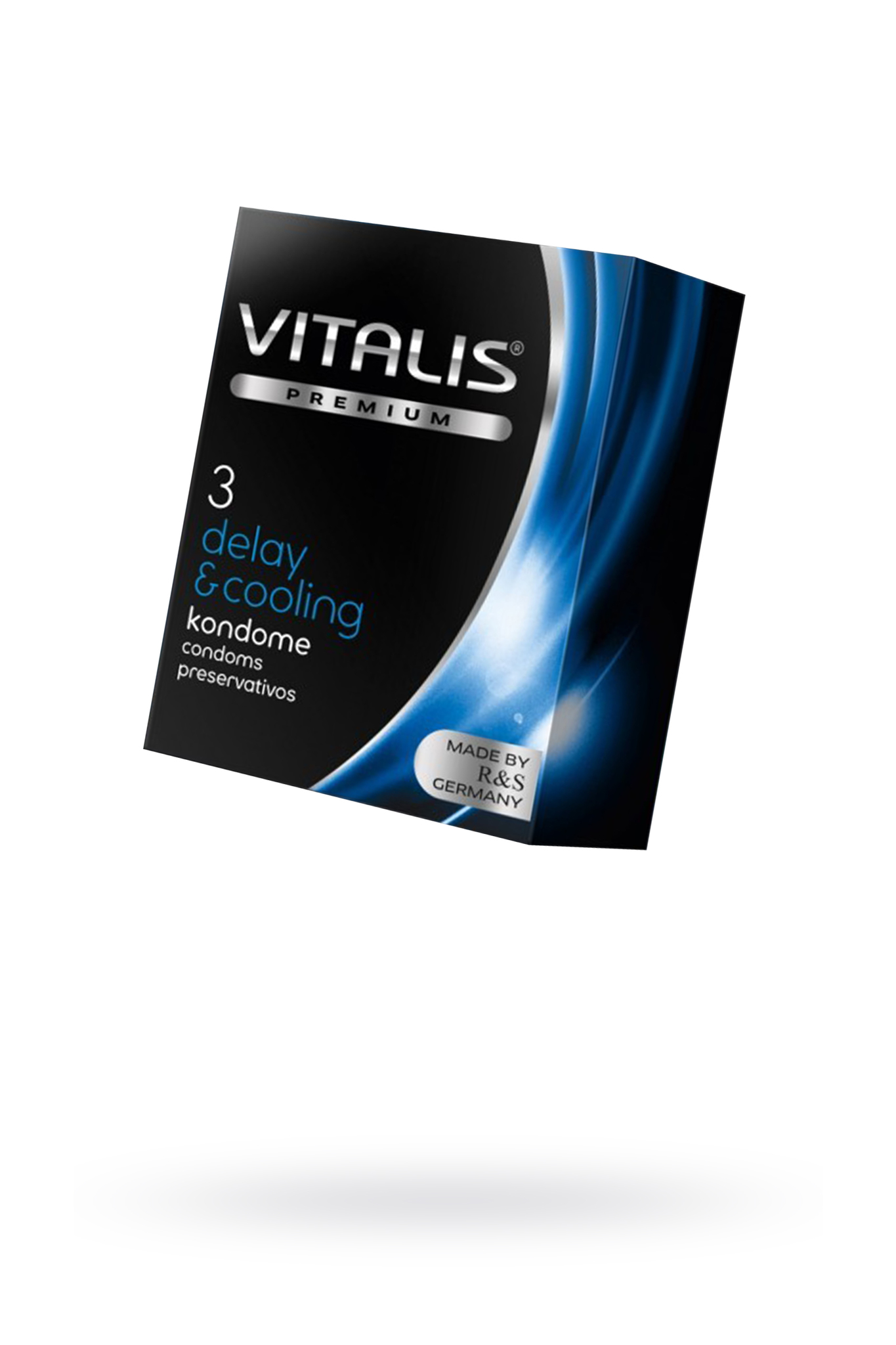 Презервативы Vitalis, premium, охлаждающий, 18 см, 5,3 см, 3 шт. фото