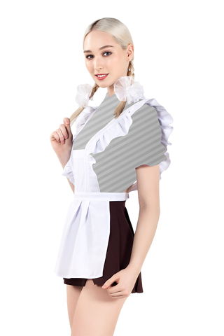 Нижняя часть костюма «Русская школьница», Pecado BDSM, юбка, фартук, коричнево-белый, 40-42