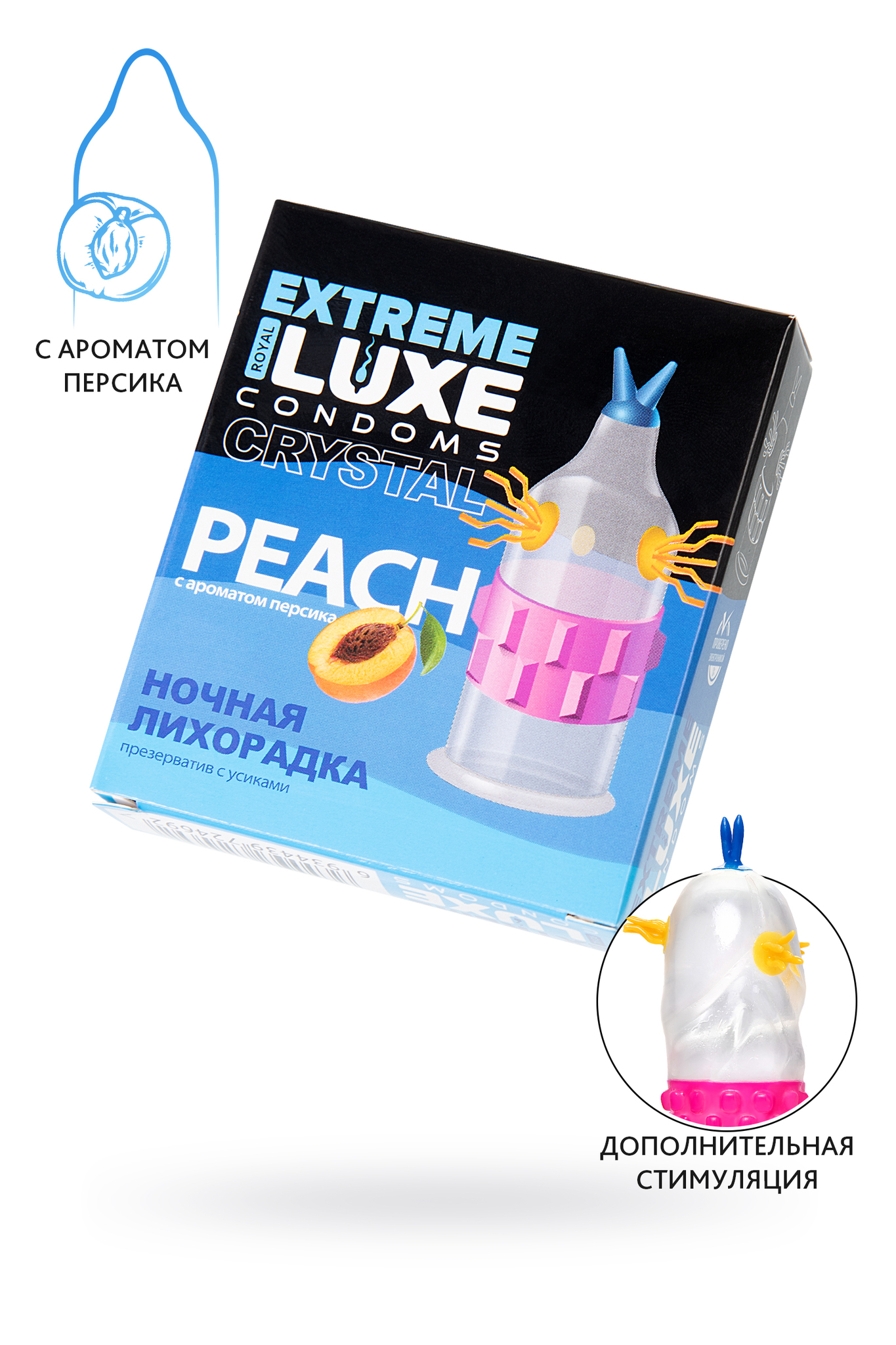 Презервативы Luxe EXTREME Ночная Лихорадка (Персик) фото