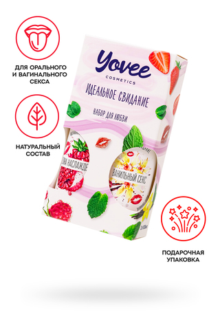 Набор гелей-смазок Yovee для любви (721001+721011), вкусовые (малина+ванильные сливки), 2х100 мл