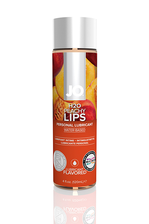 Вкусовой лубрикант Сочный персик / JO Flavored Peachy Lips 4 oz - 120 мл. фото