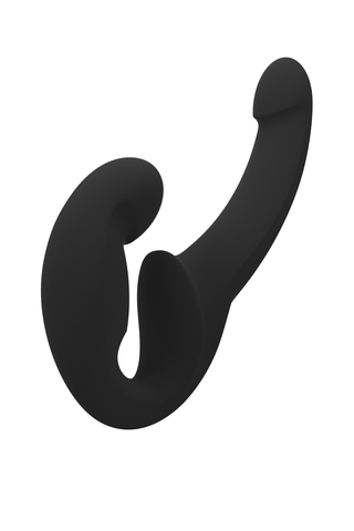 Анатомический безремневой страпон Fun Factory SHARE LITE, силикон, черный, 16,5 см