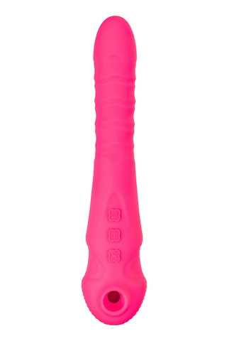 Вибратор-пульсатор JOS COTOX с вакуумной стимуляцией, силикон, розовый, 23 см