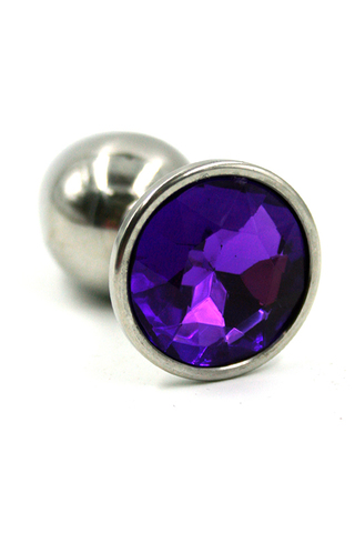 Анальная пробка small нержавеющая сталь dark purple