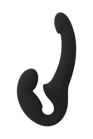 Анатомический безремневой страпон Fun Factory SHARE LITE, силикон, черный, 16,5 см