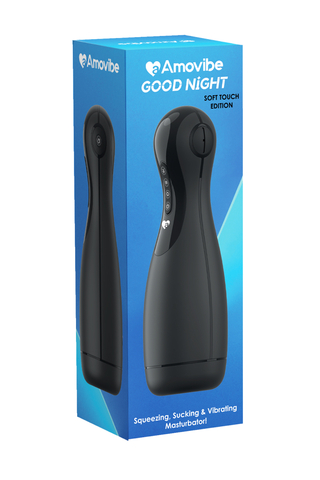 Инновационный мастурбатор Good night (soft-touch) с имитацией орального секса (черный)