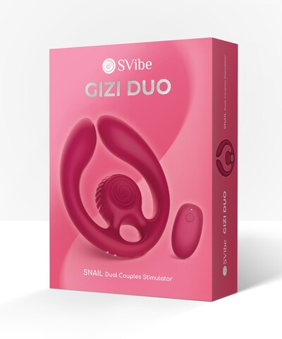 Парный вибромассажер SVibe Snail GIZI Duo, бордовый