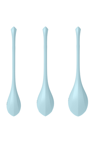 Набор вагинальных шариков Satisfyer YONI Power 2, силикон, голубой