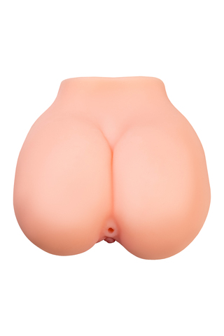 Мастурбатор реалистичный  в форме попки, с 2 любовными входами, ТPE, телесный, 1 кг (в белой коробке