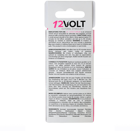 Возбуждающая сыворотка мощного действия для женщин / JO 12Volt с эфф. жидкой вибрации - 10мл.