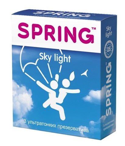 Презервативы SPRING™ Sky Light, 3 шт./уп. (ультра-тонкие)