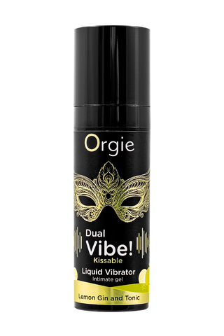 Съедобный гель с эффектом вибрации Orgie DUAL VIBE! Lemon Gin And Tonic, со вкусом джин-тоник, 15 мл