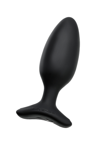 Анальная втулка LOVENSE Hush 2 (M), силикон, черная, 13,5 см, Ø 4,4 см
