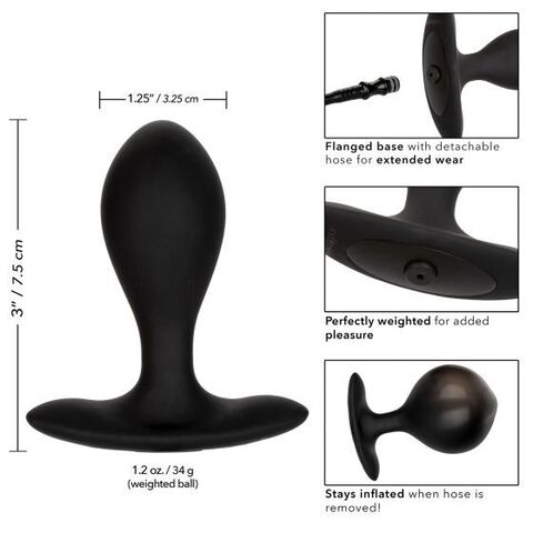 Расширяющаяся анальная пробка Weighted Silicone Inflatable Plug