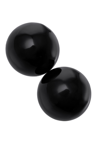 Вагинальные шарики Sexus Glass, стекло, чёрные, Ø 3,2 см