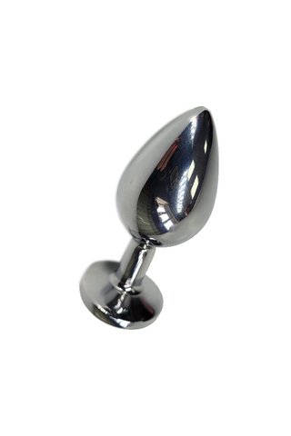 Анальная пробка из аллюминия c радужным кристаллом