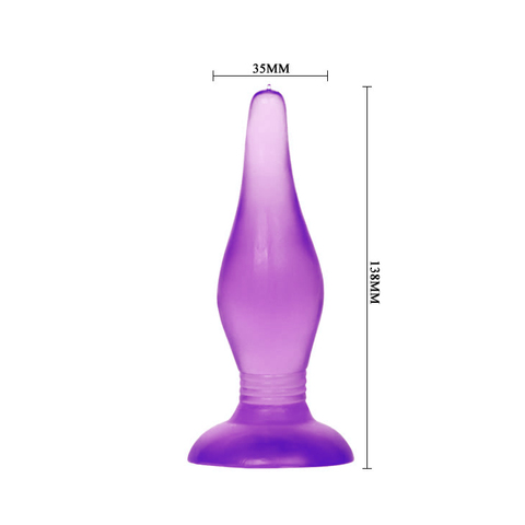 Анальная пробка с утонченным кончиком BUTT PLUG темно фиолетовая