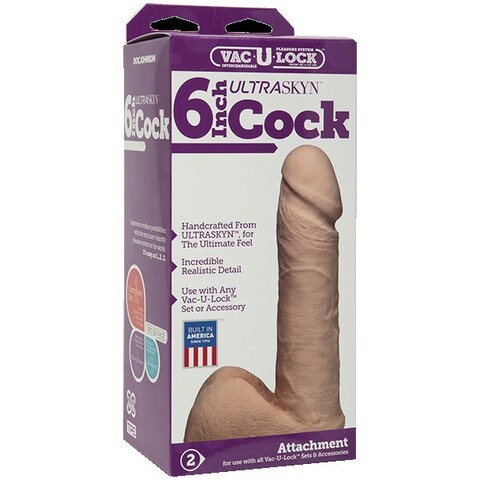 Насадка ультрареалистик Харнесс 6 с мошонкой Vac-U-Lock™ - 6 ULTRASKYN™ Cock - Vanilla