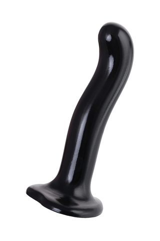 Ремневой нереалистичный страпон Strap-on-me, P&G SPOT, M, силикон, черный, 18 см.