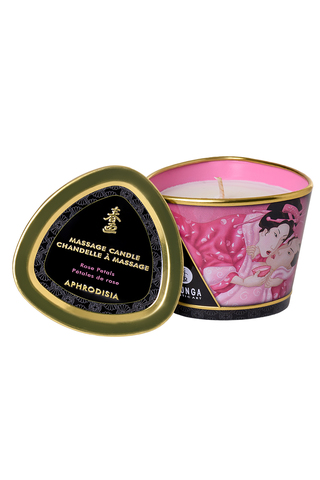 Массажное аромамасло в виде свечи Shunga «Афродизия. Лепестки роз» (Aphrodisia. Rose Petals), 170 мл