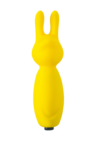 Минивибратор Eromantica Fluffy, силикон, желтый, 8,5 см