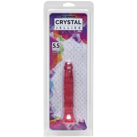 Анальный фаллоимитатор гелевый Crystal Jellies 5,5 Anal Starter - Pink