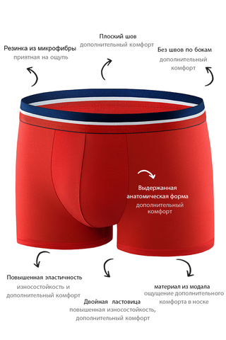 Классические боксеры UNICONF из модала с добавлением эластана. Благодаря особому