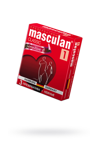 Презервативы Masculan Classic 1,  3 шт.  Нежные (Senitive) ШТ