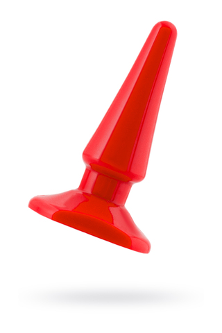 Анальная втулка Black&Red by TOYFA, ПВХ, красный, 10 см, Ø 3 см