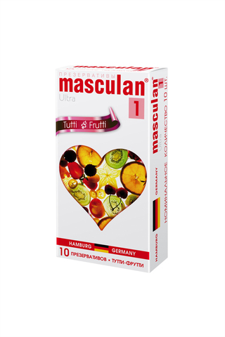 Презервативы Masculan Ultra 1,  10шт.  Тутти-Фрутти (Tutti-Frutti) ШТ