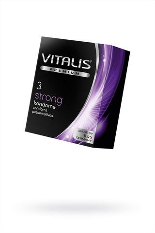 Презервативы Vitalis, premium, ультрапрочные, 18 см, 5,3 см, 3 шт.