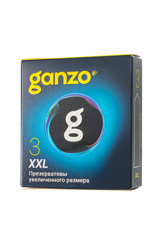 Презервативы  GANZO XXL увеличенные, латекс, 19 см, 5,5 см, 3 шт.