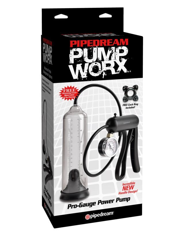 Вакуумная мужская помпа с датчиком давления Pump Worx Pro-Gauge Power Pump фото