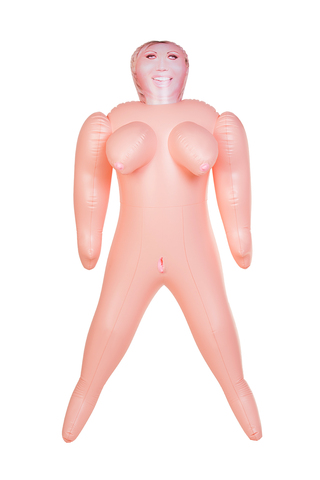 Кукла надувная Isabella, толстушка, TOYFA Dolls-X, с двумя отверстиями, блондинка, 160 см