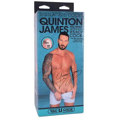 Фаллоимитатор с мошонкой на съемной присоске слепок порно-звезды Quinton James Signature Cocks - 9.5 Inch ULTRASKYN Cock with Removable Vac-U-Lock Suction Cup