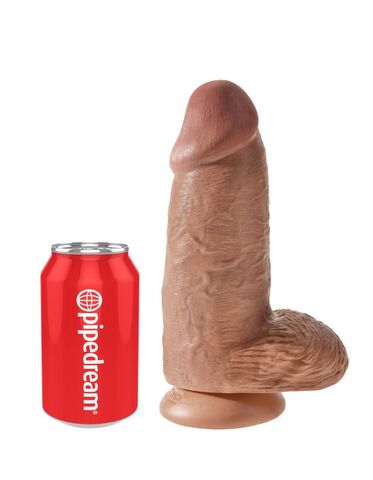 Фаллоимитатор реалистик утолщенный King Cock Chubby Tan загорелый