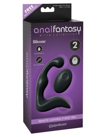 Вибромассажер простаты с пультом ДУ серии Elite Anal Fantasy Elite Collection Remote Control P-Spot Pro