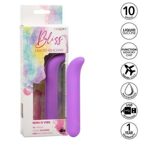 Вибромассажер для стимуляции зоны G Bliss Liquid Silicone Mini G Vibe