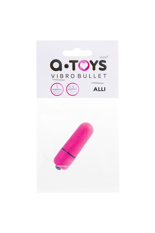 Вибропуля A-Toys Alli ABS пластик, розовый, 5,5 см, Ø 1,7 см