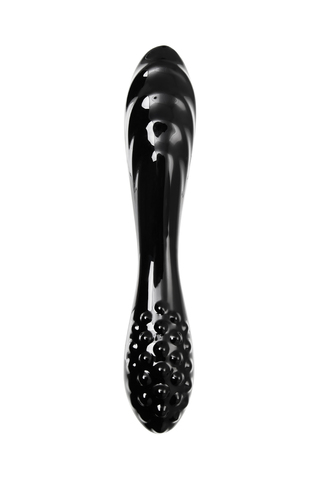 Двусторонний фаллоимитатор Satisfyer Dazzling Crystal 1, стекло, черный, 18,5 см