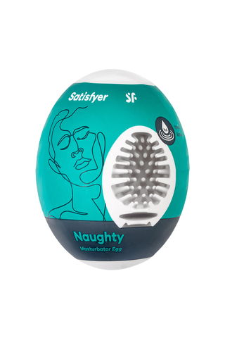 Мастурбатор нереалистичный Satisfyer Egg Single (Naughty), TPE, зеленый