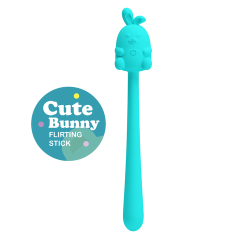 Мини-вибростимулятор Cute Bunny, бирюзовый