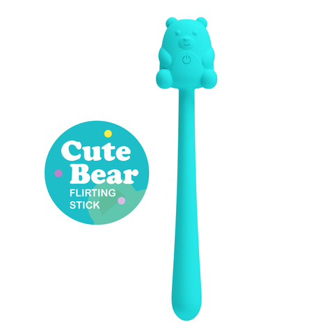 Мини-вибростимулятор Cute Bear, бирюзовый
