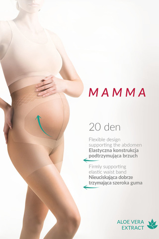 Телесные колготки для беременных Mamma 20 den