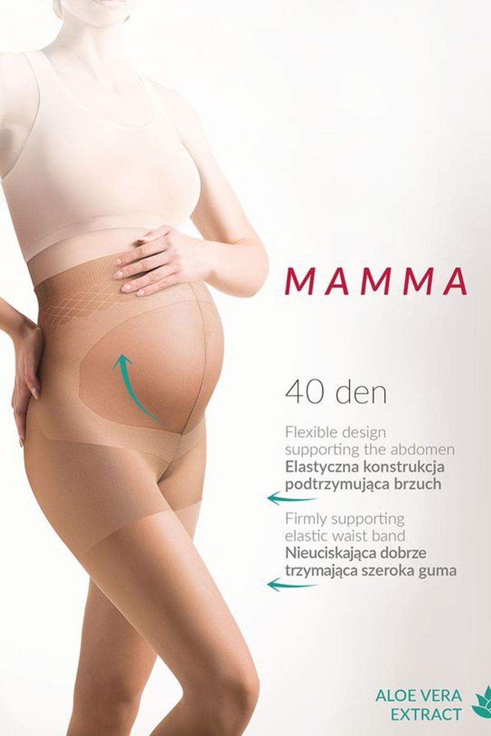 Телесные колготки для беременных Mamma 40 den фото