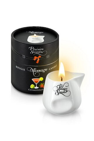 Свеча с массажным маслом, Коктейль COSMOPOLITAN (лимонно-клюквенный), 80 мл. MASSAGE CANDLE COSMOPOLITAN