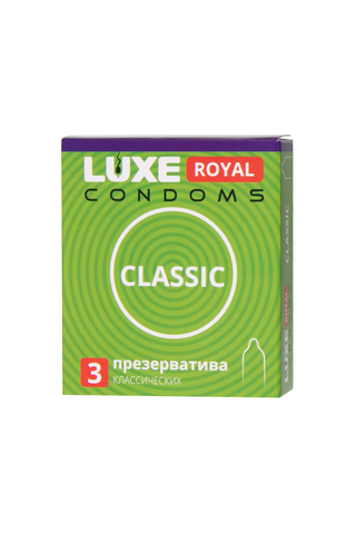 Презервативы Luxe, royal, classic, 18 см, 5,2 см, 3 шт.