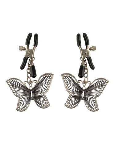 Зажимы Butterfly Nipple Clamps на соски с подвесками в виде бабочек