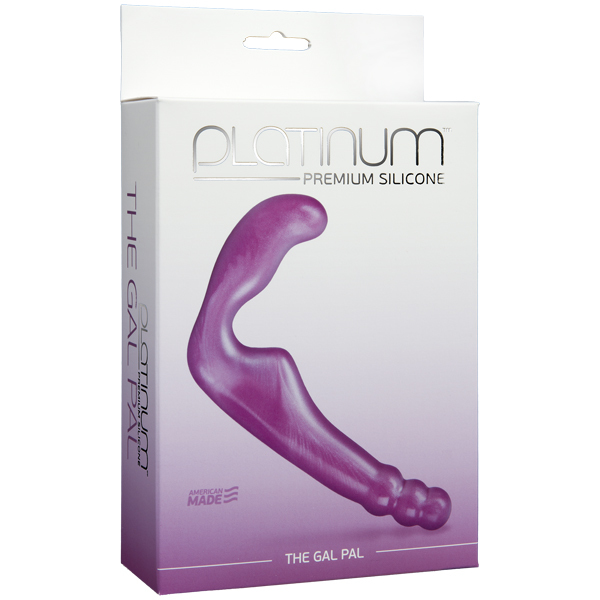 Безременной страпон, стимулятор точки G без вибрации Platinum Premium Silicone - The Gal Pal - Purple фото
