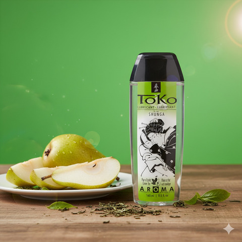Интимный гель серии Toko Aroma, Экзотический зеленый чай и груша, 165 мл